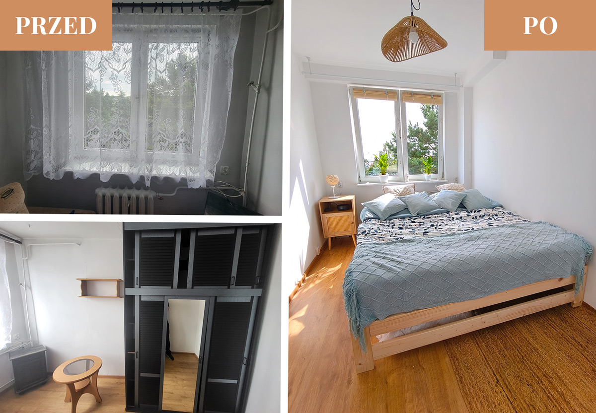 Metamorfoza sypialni w Muszelce – od prostoty do nadmorskiego klimatu
